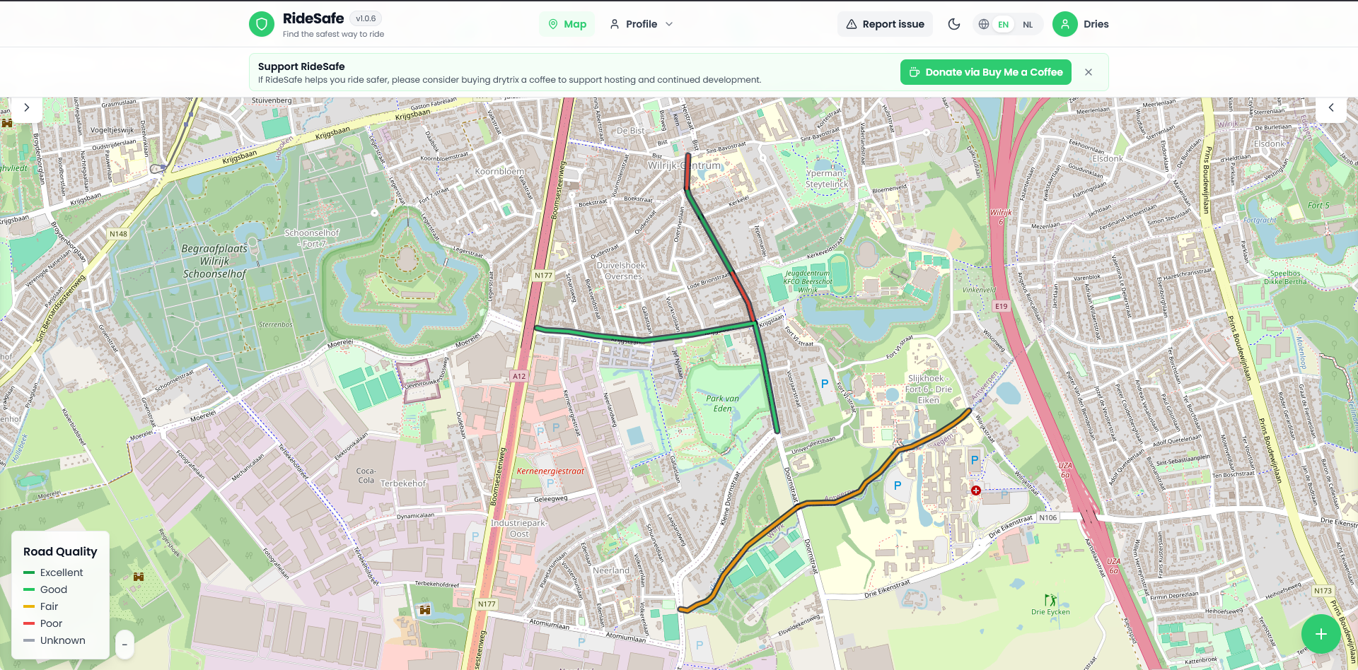 RideSafe - Web application
